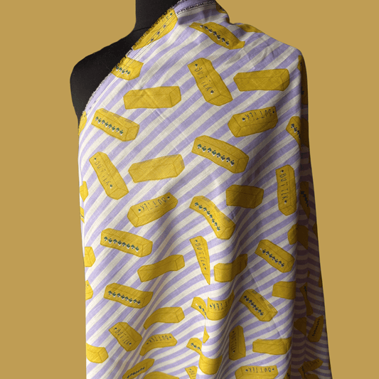 Butter in Lilac - Exclusive Screen Print on Linen Cotton