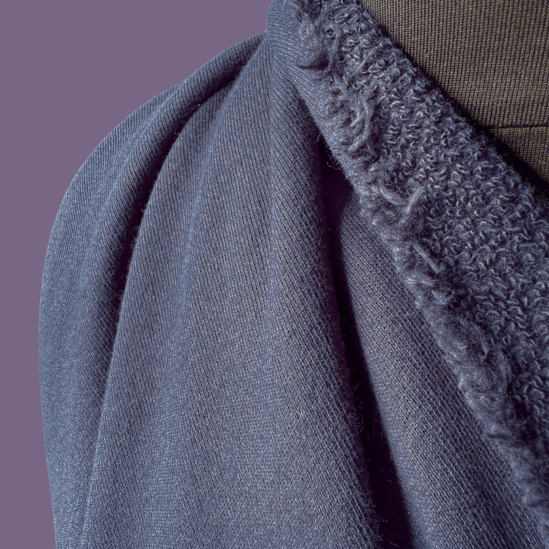 1 yard remnant - Classic Navy Cotton French Terry - Deadstock