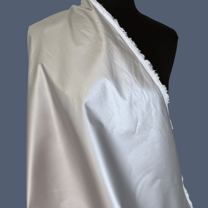 Metallic Silver Cotton Denim - Deadstock