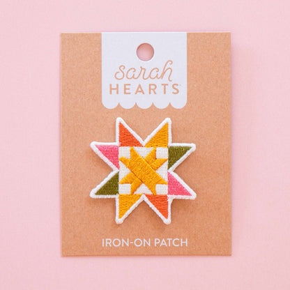 Sawtooth Star Iron-On Patch