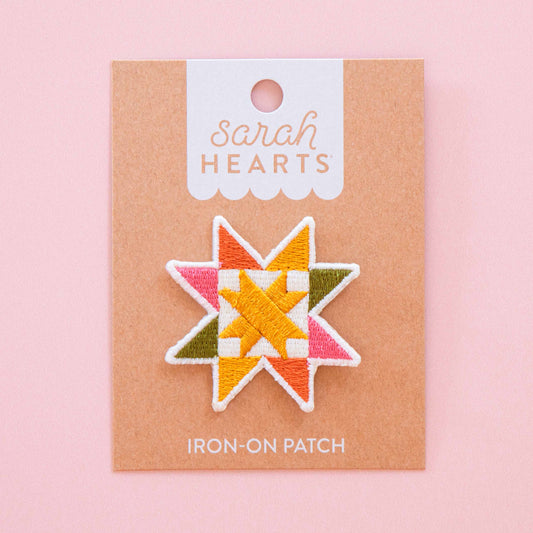 Sawtooth Star Iron-On Patch