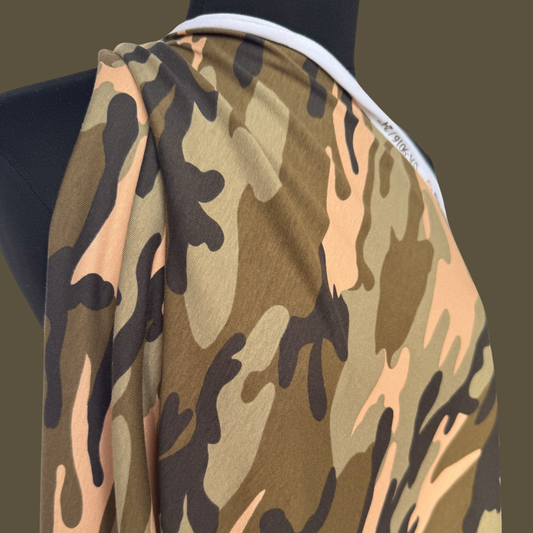 Knit Jersey in Light Camo - Deadstock