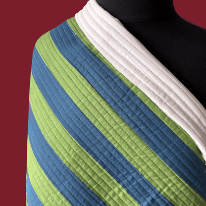 Warm Winter in Spearmint Stripe - Sold in pre-cuts*