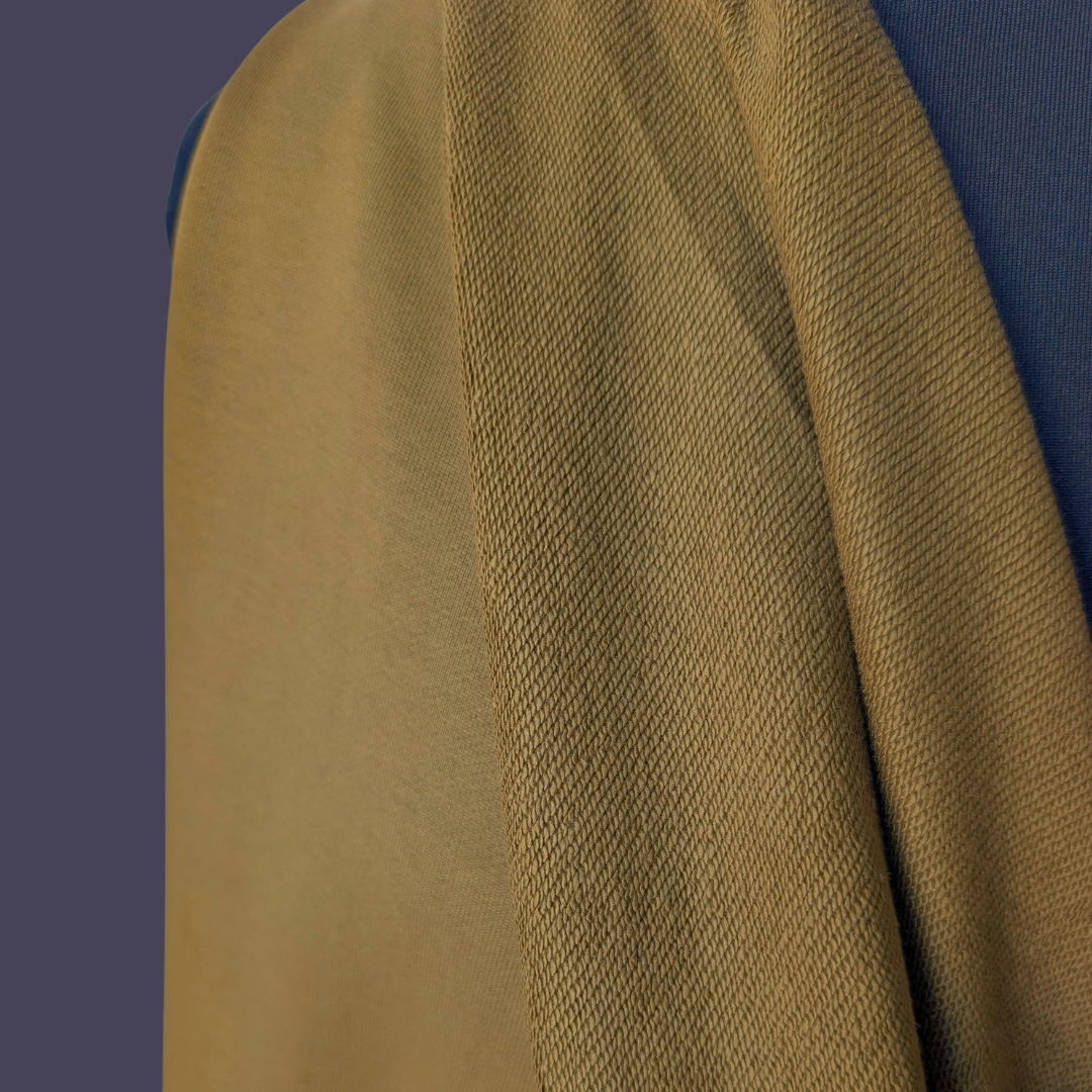 Heavyweight Cotton French Terry in Olive Khaki