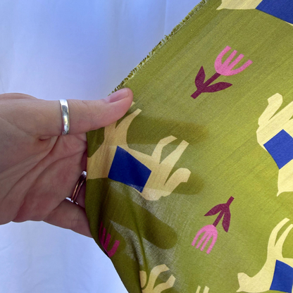 Year of the Horse in Chartreuse by En Marte - Organic Cotton