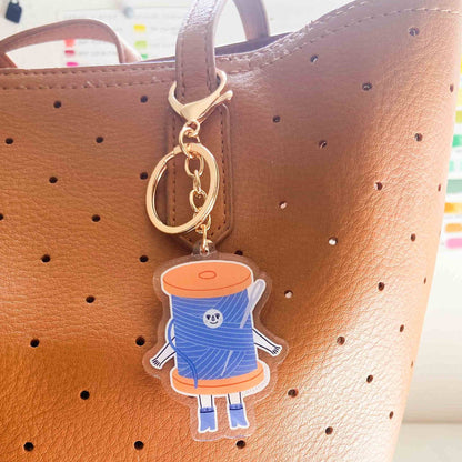 Embroidery Friend Keychain Bag Charm