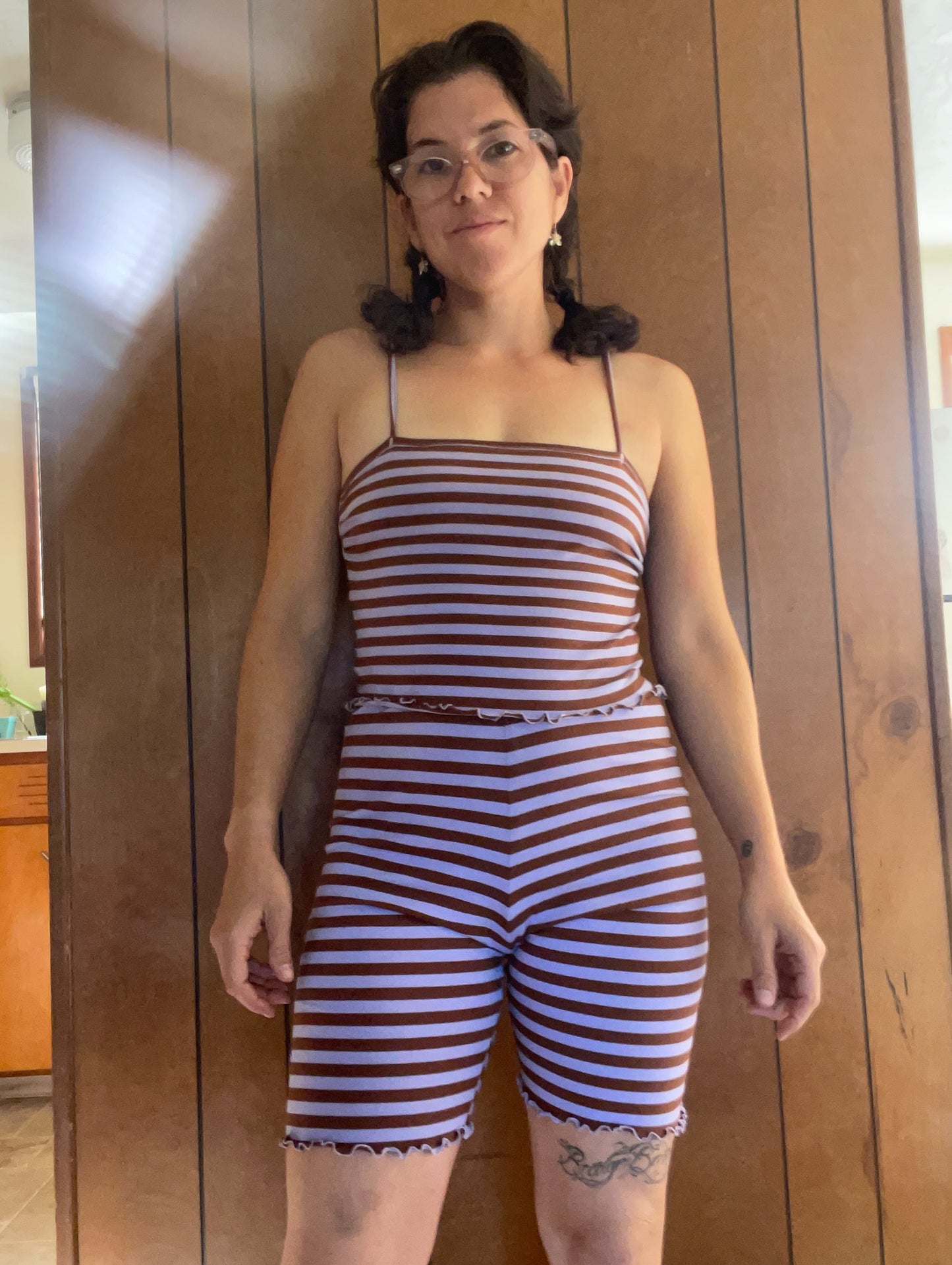 Cabin Stripe Jersey - Lavender/Cocoa