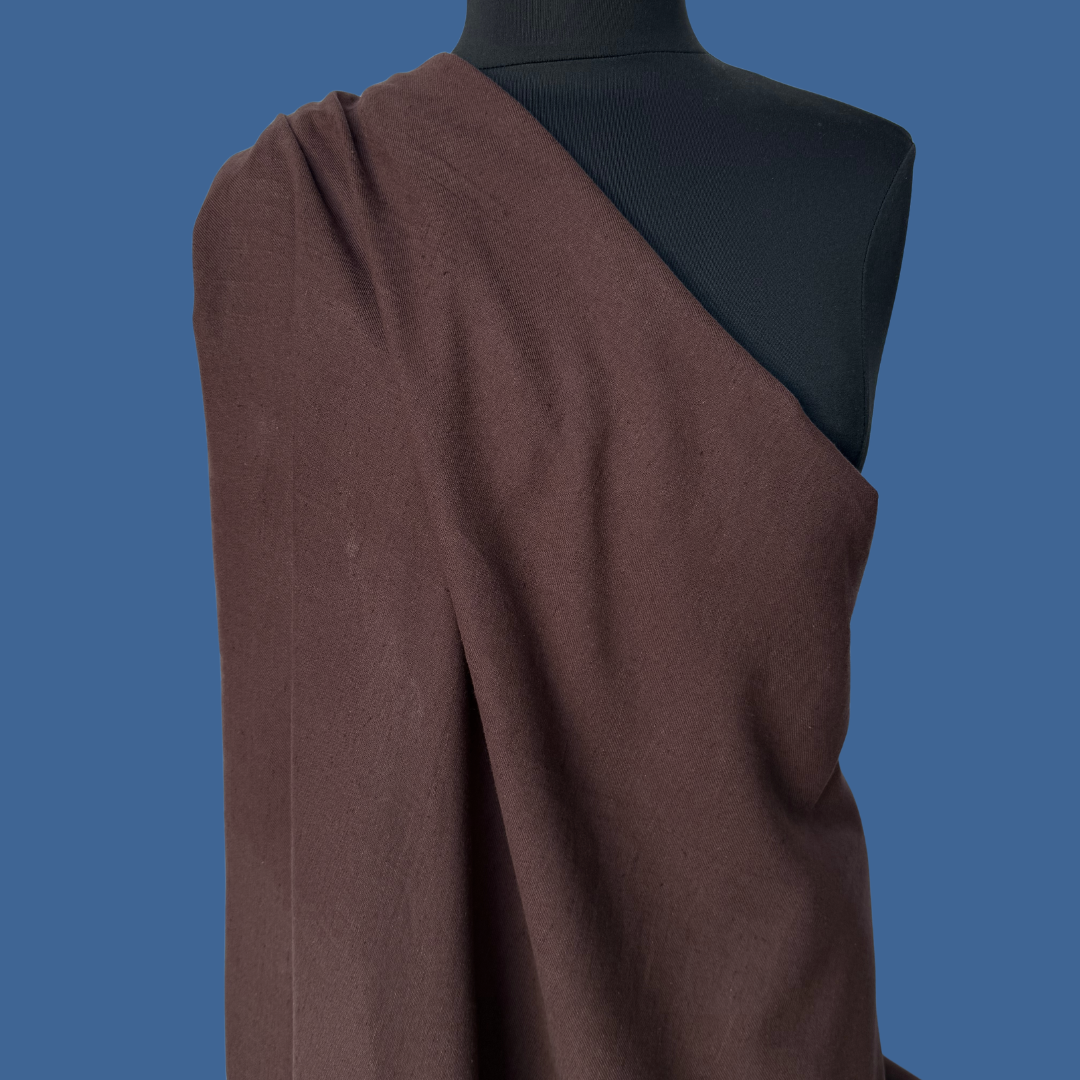 Midweight Linen Cotton Twill - Cocoa