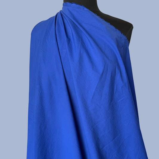 Sandwashed Cotton Poplin - Cobalt 2.0