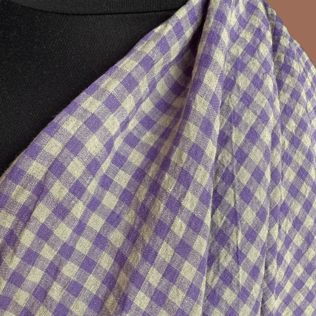 Countryside Gingham Linen - French Lavender