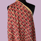 Checkerboard Floral in Rose - Cotton Block Print