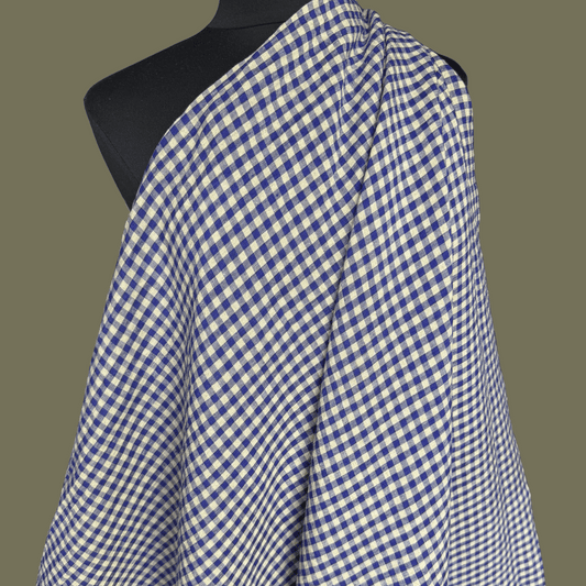 Countryside Gingham Linen - Cobalt