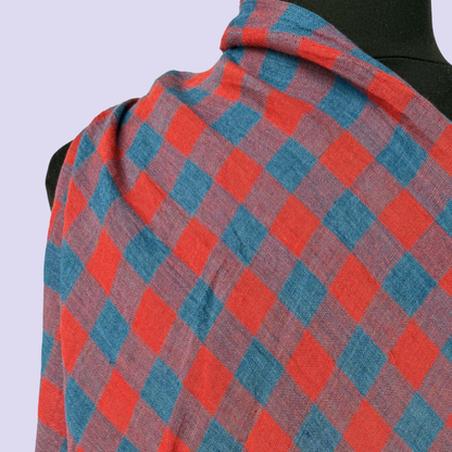 Luminous Linen - Gingham - Apple Picnic
