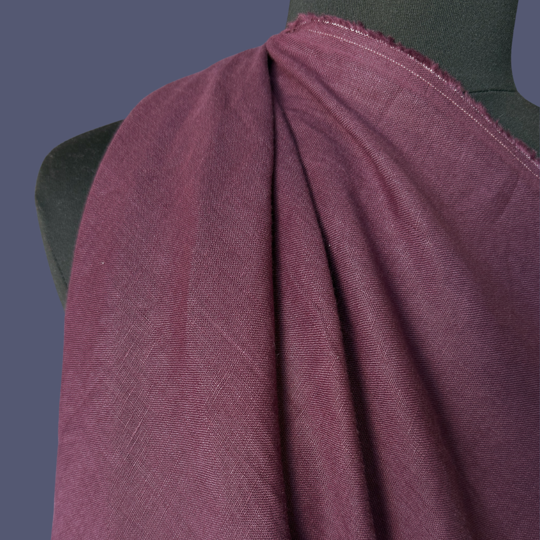 Midweight Stonewashed Linen - Plum