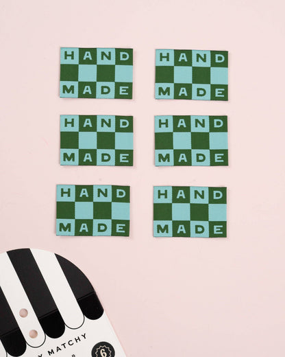 'Handmade' Checkerboard Large Labels