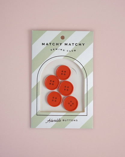 Tomato Retro Buttons: Set of 6