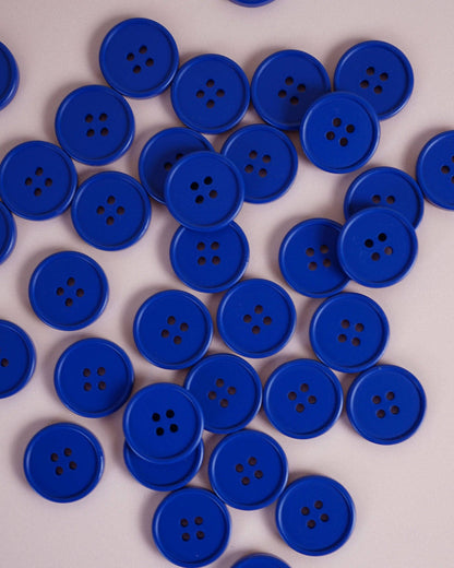 Cobalt Retro Buttons: Set of 6