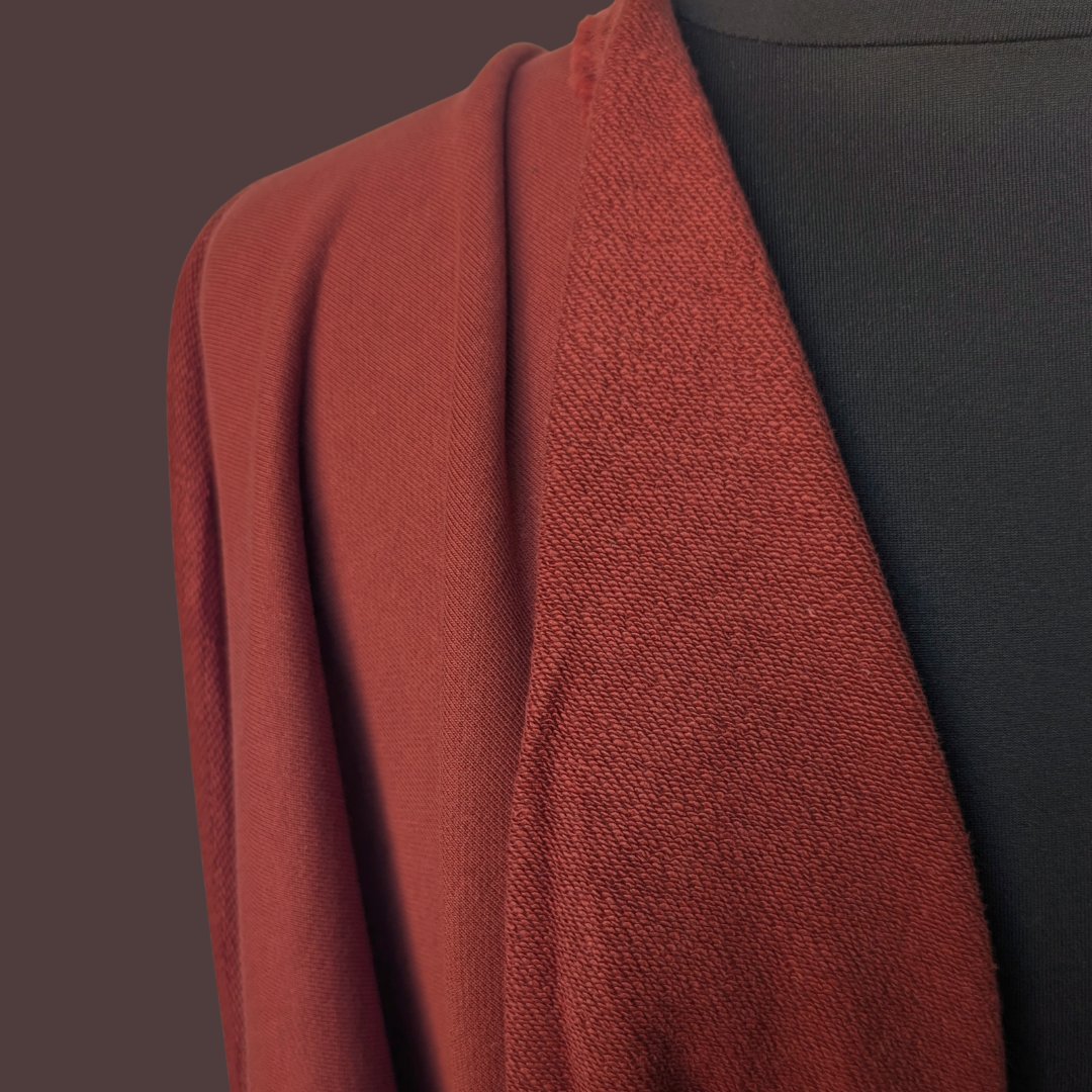 Heavyweight Cotton French Terry in Brick