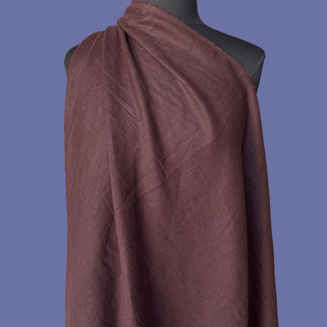 Midweight Stonewashed Linen - Mahogany