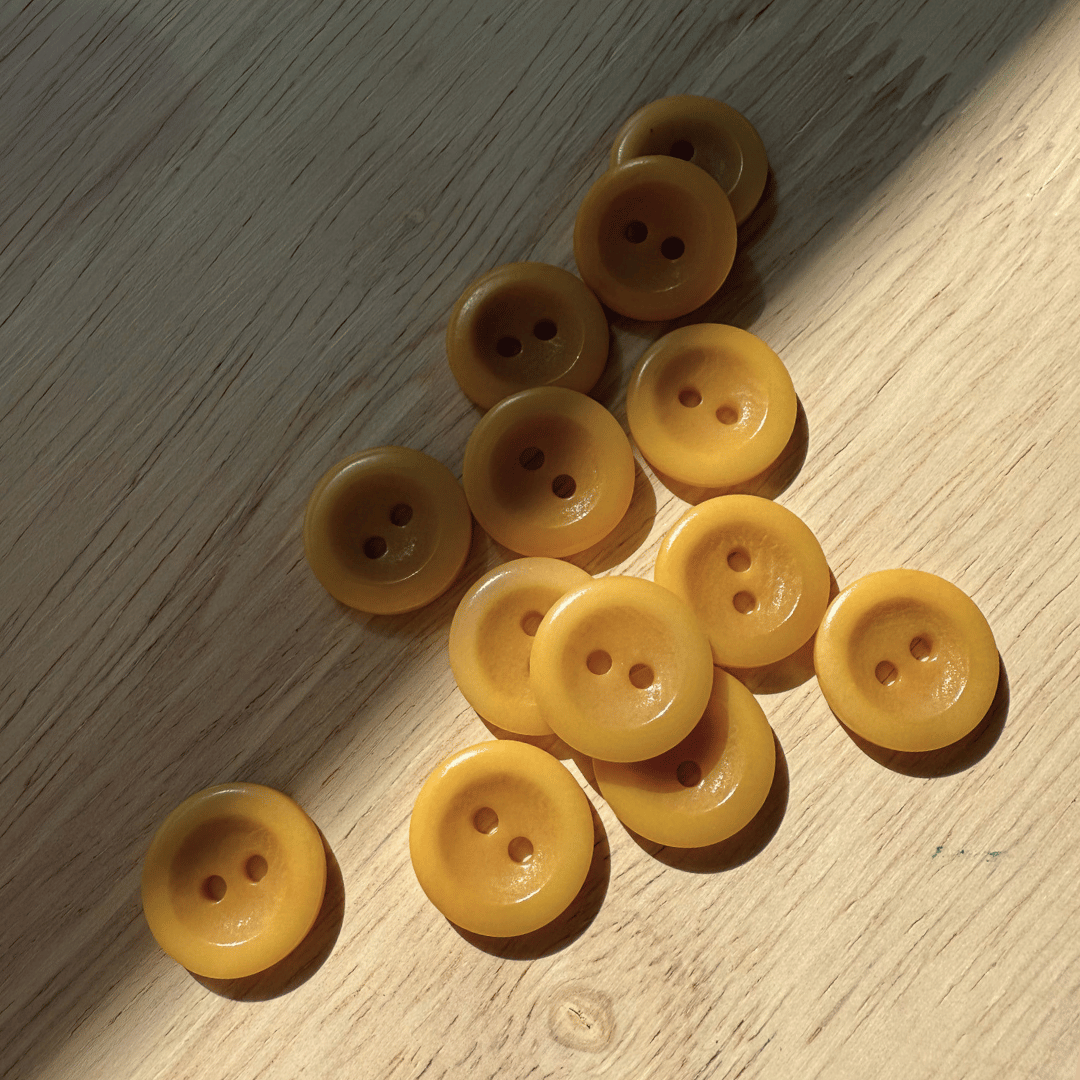Wide Rimmed Corozo Buttons - 0.6" (sold by the button)