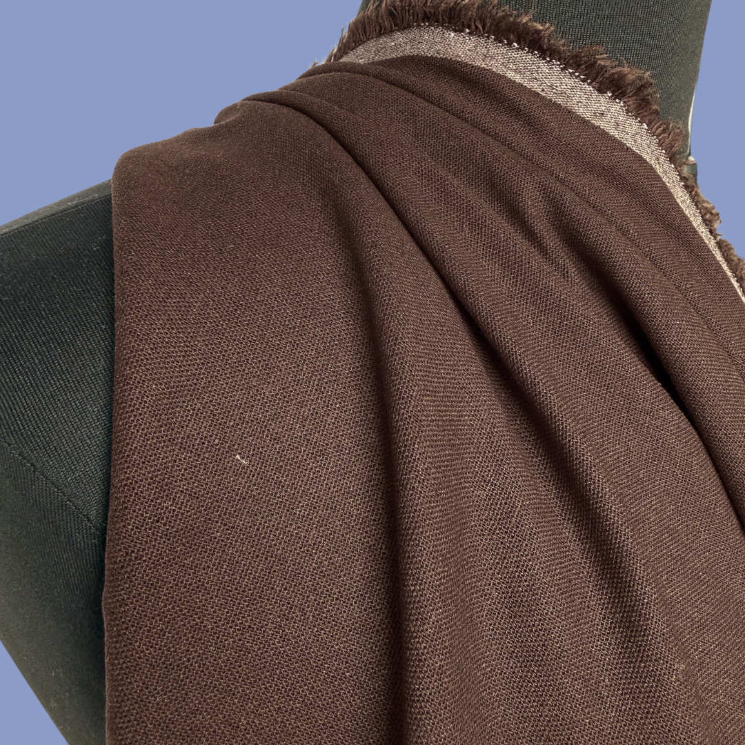 Linen Rayon in Espresso - Deadstock