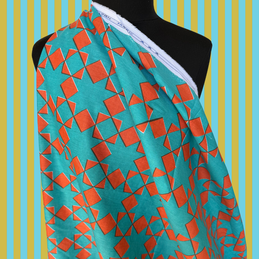 Patchwork Star in Sunbaked by Kristy Kay - Linen Cotton