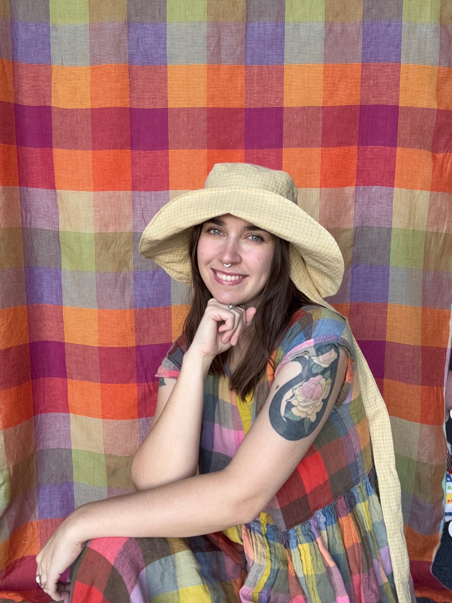 Linen Mini Gingham - Buttercup
