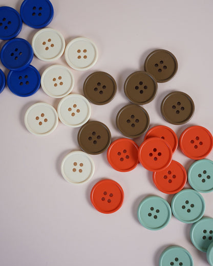 Cobalt Retro Buttons 7/8"