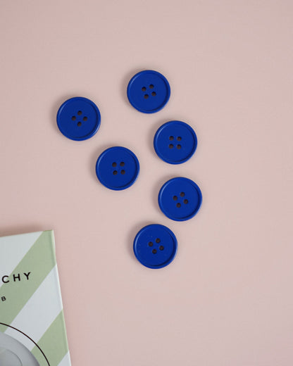 Cobalt Retro Buttons 7/8"