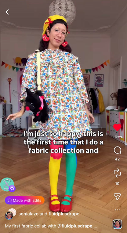 Retro Nostalgia - Collab Print Run with So Lazo - Linen Cotton