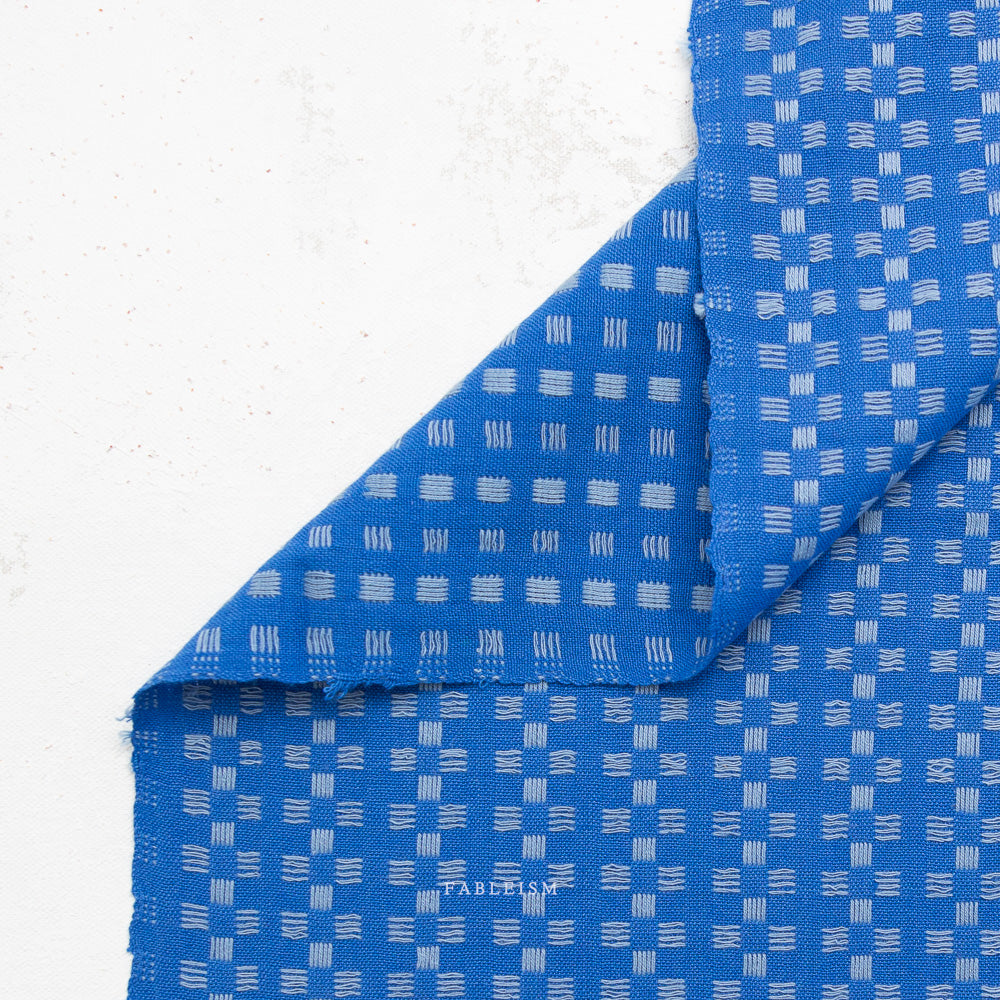 Basketweave in Bright Blue - Fine & Dandy