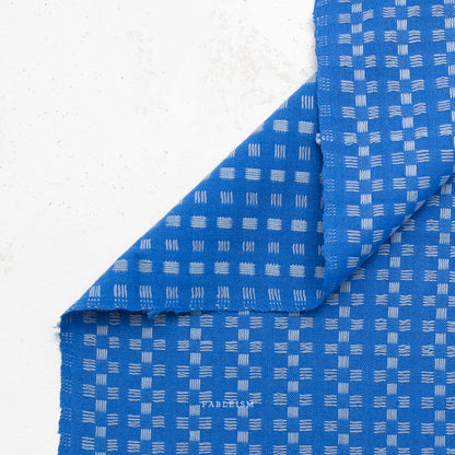 Basketweave in Bright Blue - Fine & Dandy
