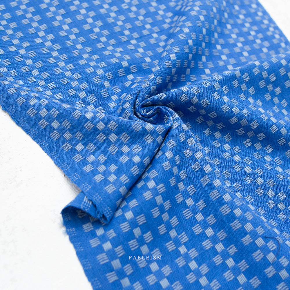 Basketweave in Bright Blue - Fine & Dandy