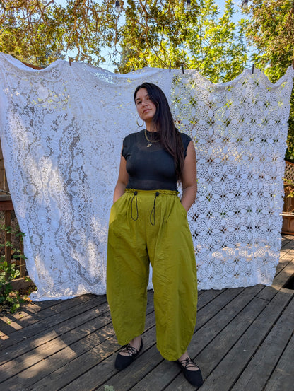 Washed Cotton Poplin - Green Tea