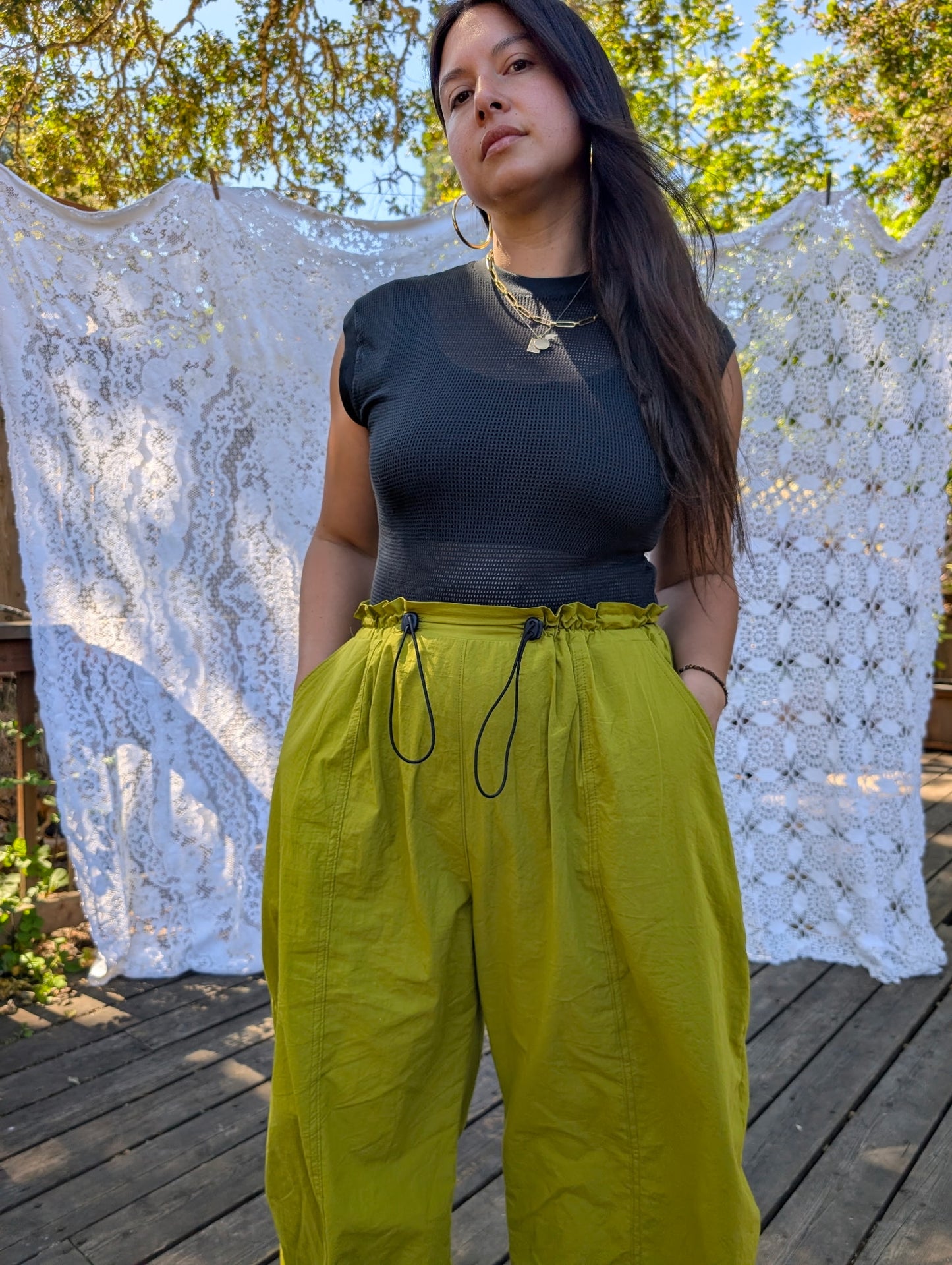 Washed Cotton Poplin - Green Tea