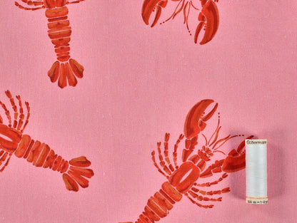 Pink Lobster - Rayon Linen