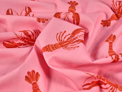 Pink Lobster - Rayon Linen