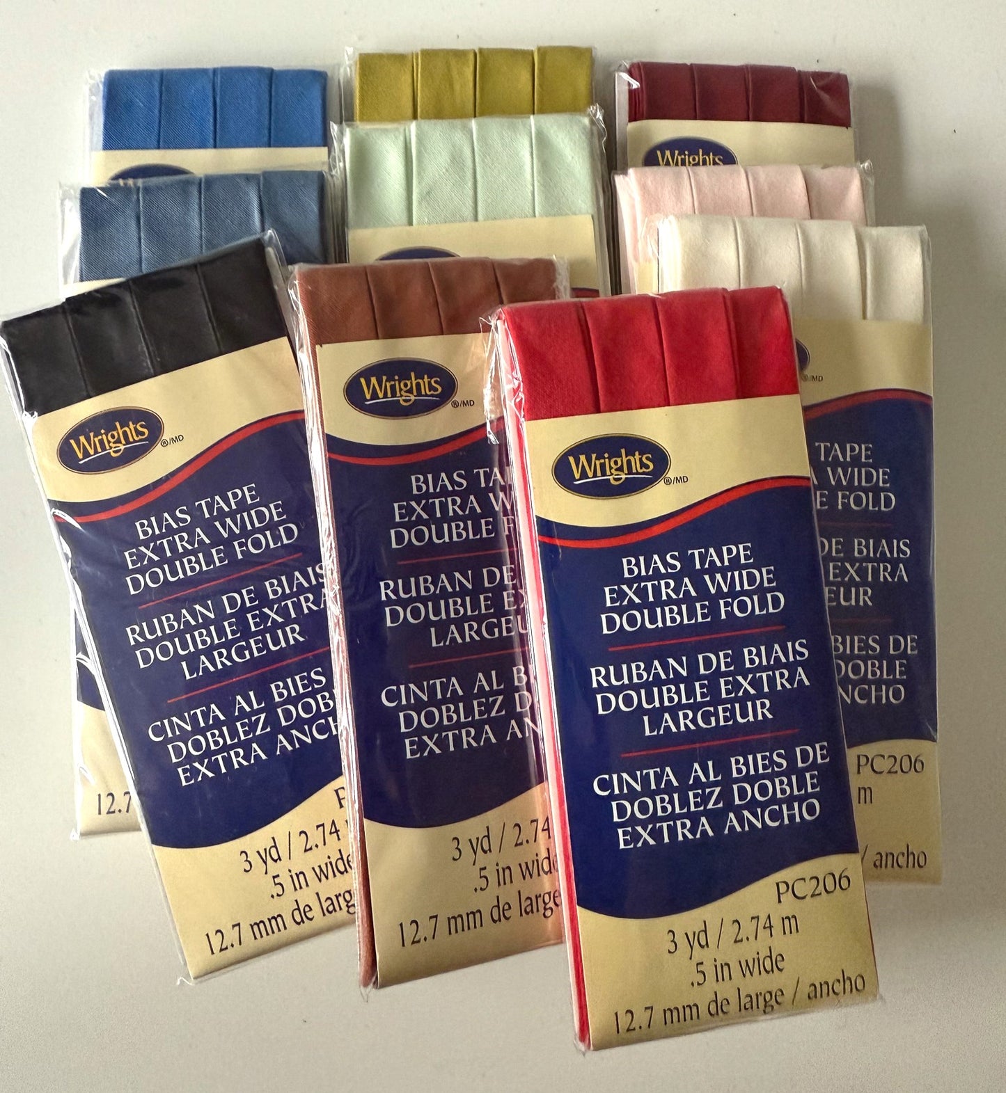 Bias Binding - 1/2" Double Fold (3 yards in a Pack)