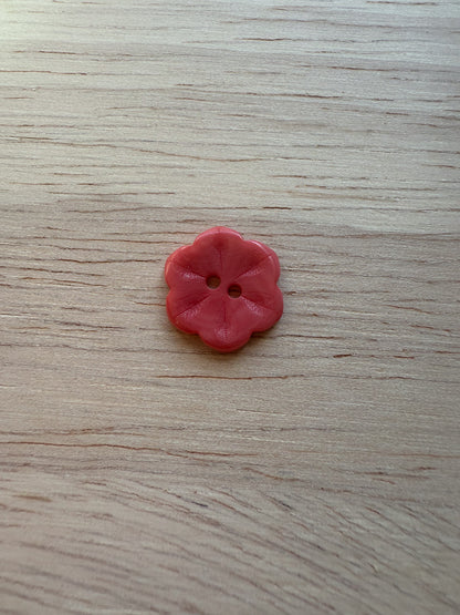 Flower Corozo Shirting Buttons - 0.6" (sold by the button)
