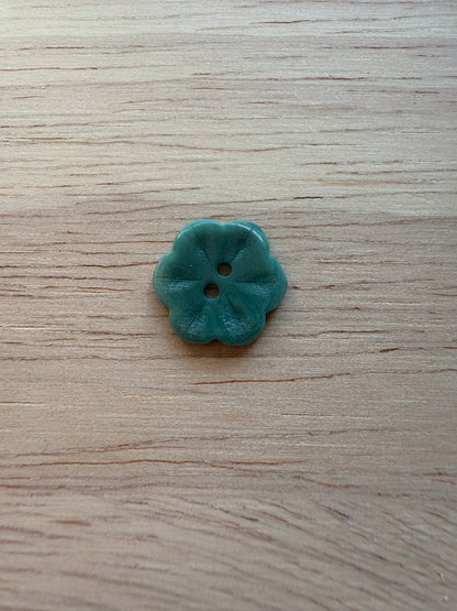 Flower Corozo Shirting Buttons - 0.6" (sold by the button)