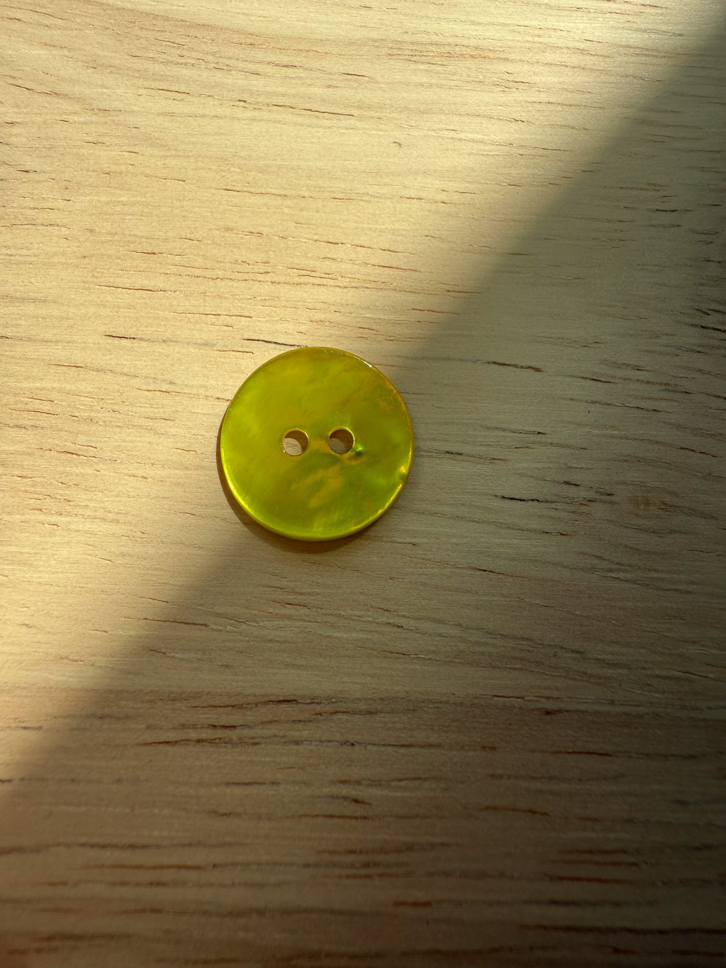Yellow Agoya Shell Buttons - 0.6" (sold by the button)