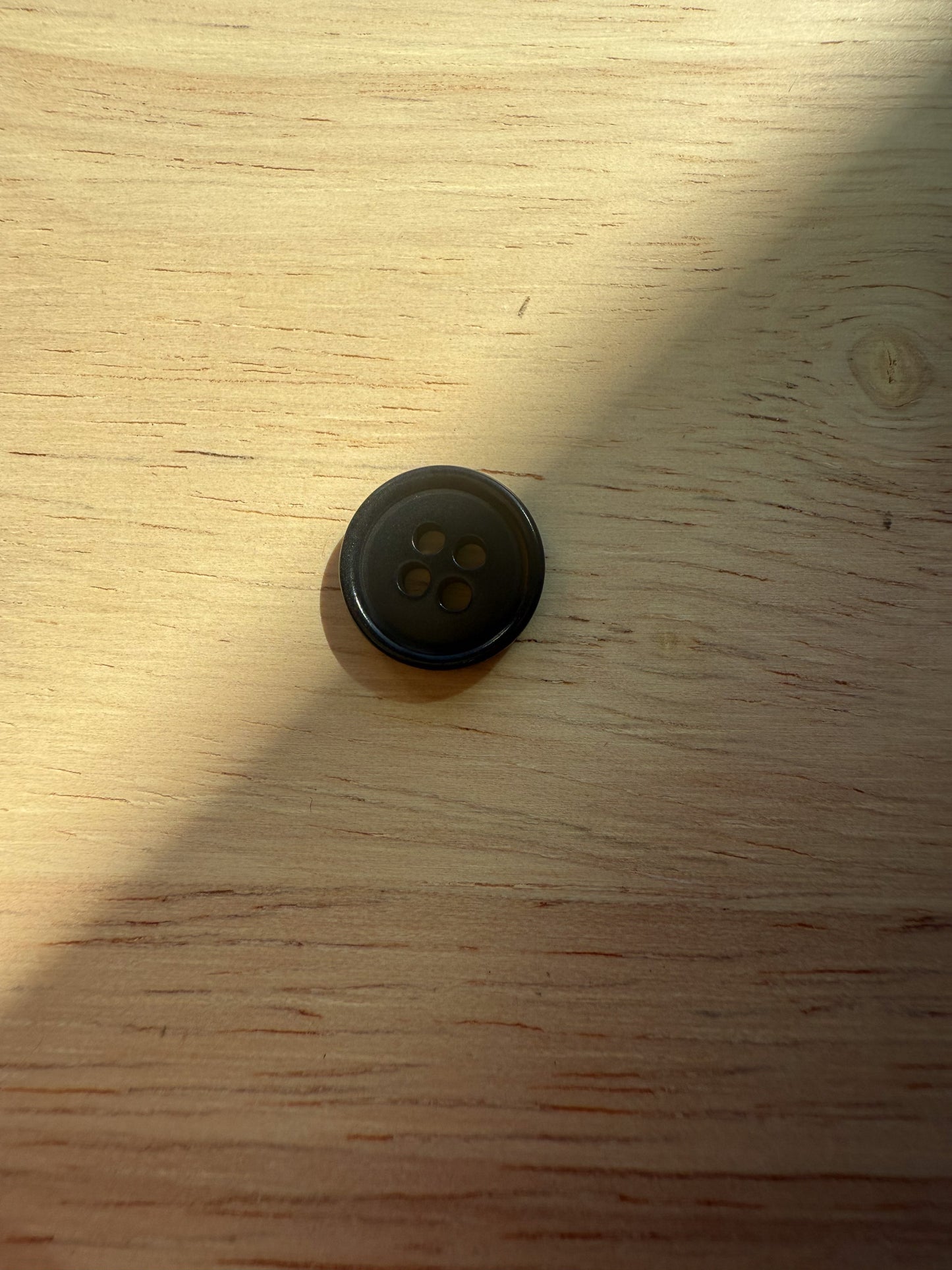 Black Corozo Shirting Buttons - 0.5" (sold by the button)