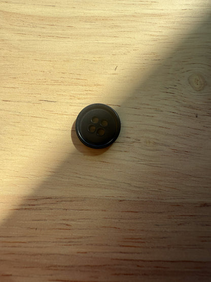 Black Corozo Shirting Buttons - 0.5" (sold by the button)