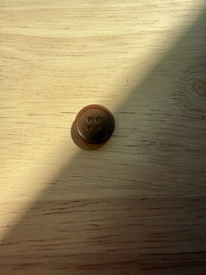 Brown Corozo Shirting Buttons - 0.5" (sold by the button)