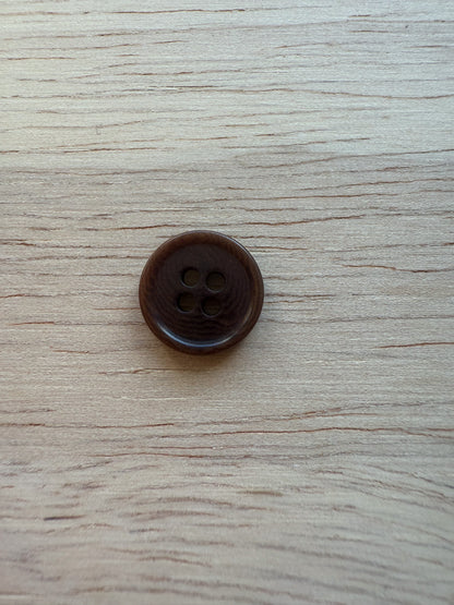 Brown Corozo Shirting Buttons - 0.5" (sold by the button)