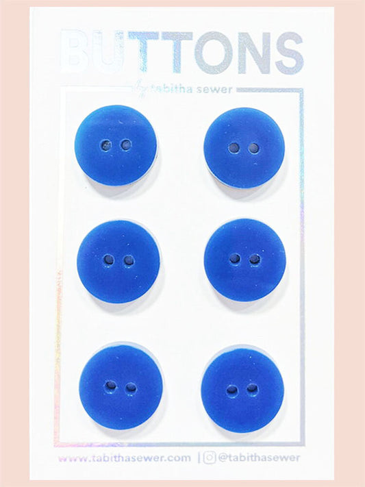 Cobalt Classic Circle Buttons (0.59 inch)