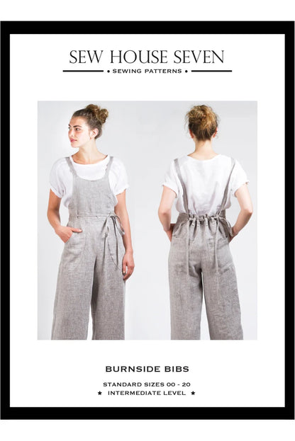Burnside Bibs Sewing Pattern (Size 00-20) by Sew House Seven