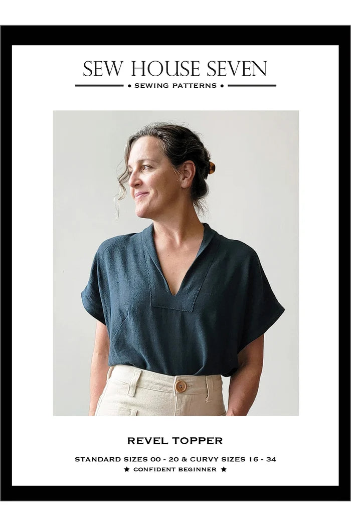 Revel Topper Sewing Pattern (Sizes 00-20 & 16-34) by Sew House Seven