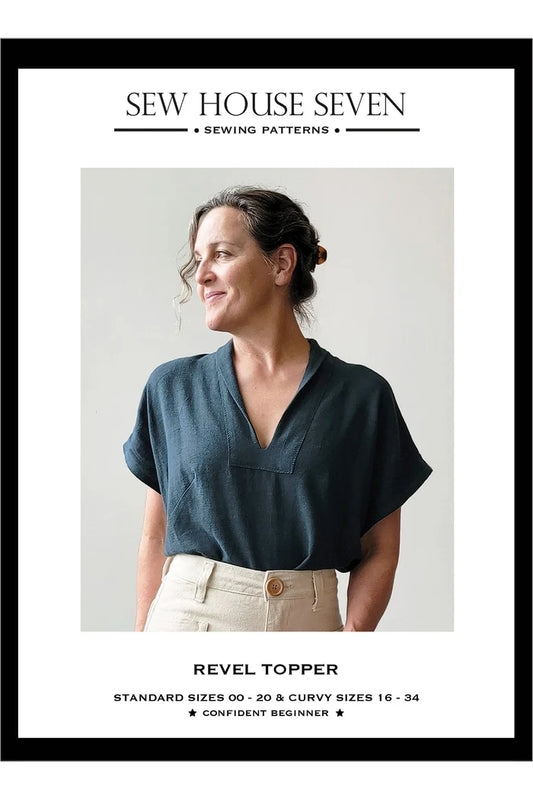 Revel Topper Sewing Pattern (Sizes 00-20 & 16-34) by Sew House Seven