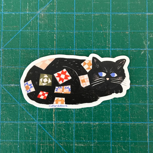 Quilty Cat Sticker
